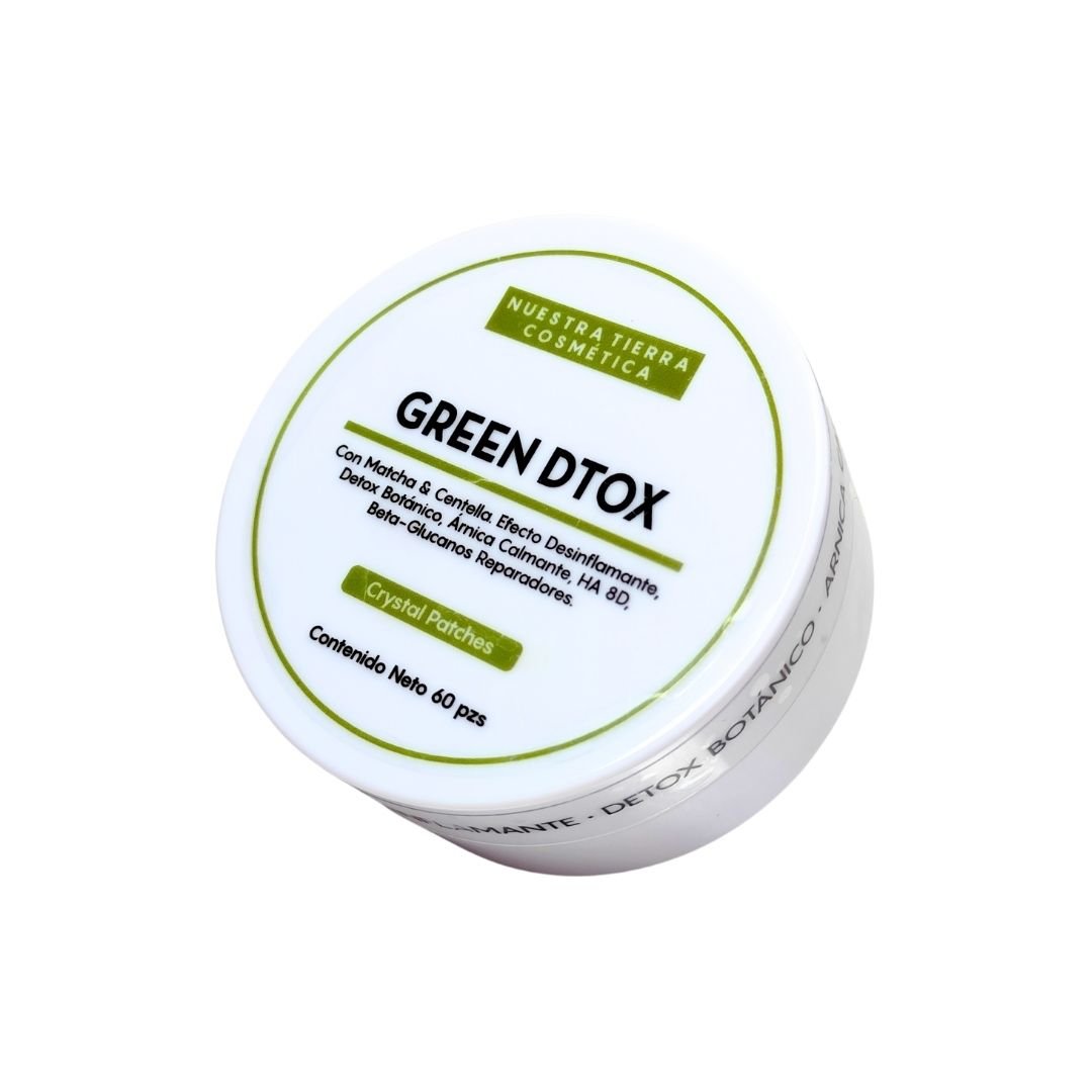 Crystal Patches Green Dtox ✨ Centella Asiática, Matcha y Kadzu - Nuestra Tierra Cosmética Ancestral