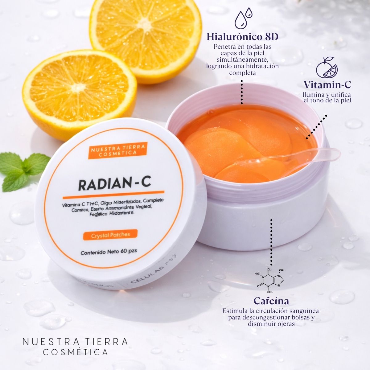 Crystal Patches Radian C ✨ Vit.C Ilumina y Unifica la piel. - Nuestra Tierra Cosmética Ancestral