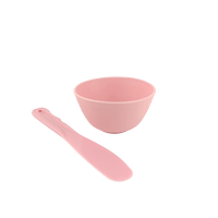 Cuenco de silicona flexible Rosa con espátula - Nuestra Tierra Cosmética Ancestral