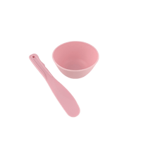 Cuenco de silicona flexible Rosa con espátula - Nuestra Tierra Cosmética Ancestral