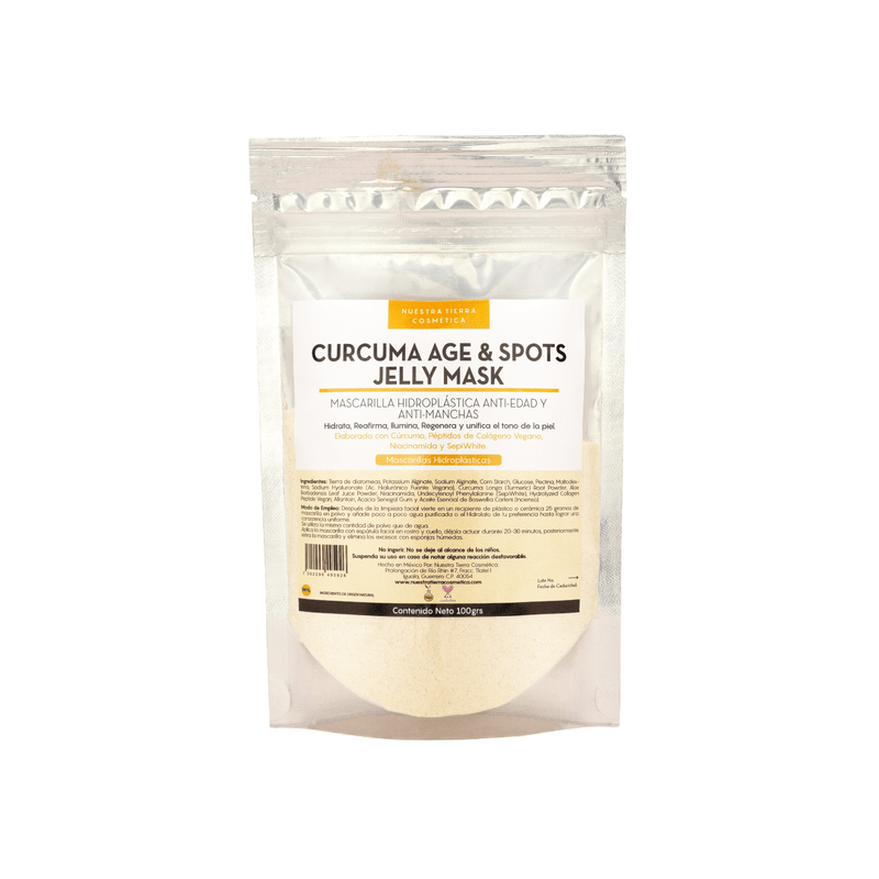 Curcuma Age & Spots Jelly Mask - Mascarilla Hidroplastica Anti - edad y Anti - manchas - Nuestra Tierra Cosmética Ancestral