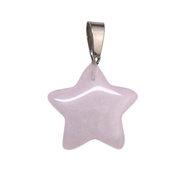 💎 Dije Estrella De Cuarzo Rosa - Nuestra Tierra Cosmética Ancestral