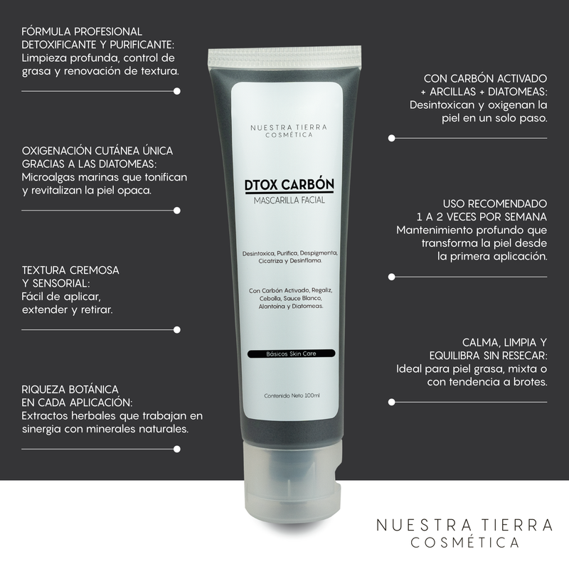Mascarilla Dtox Carbon Activado