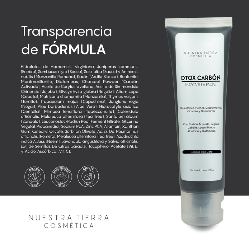 Mascarilla Dtox Carbon Activado