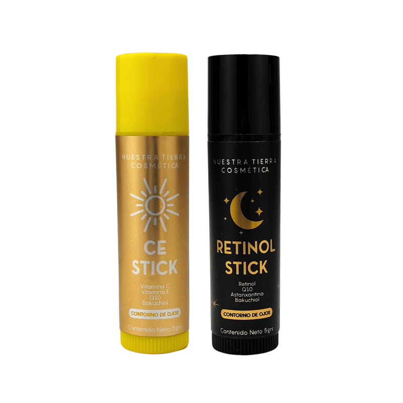 Dúo Contorno de Ojos CE + Retinol Stick ☀️🌙 Kit - Nuestra Tierra Cosmética Ancestral