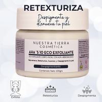 Eco - Exfoliante con acido glicolico y Lactico - Nuestra Tierra Cosmética Ancestral