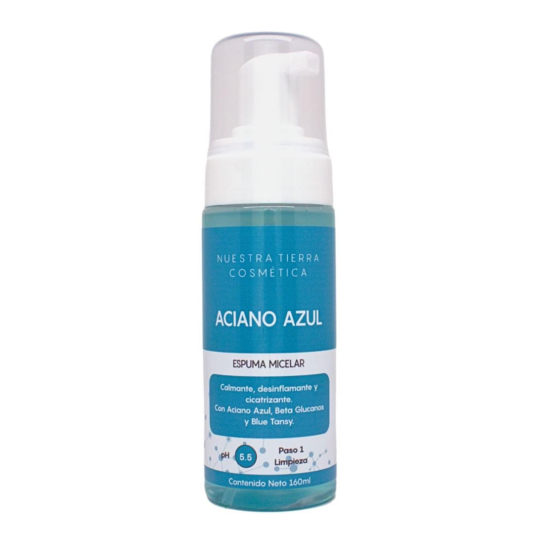 Espuma Micelar Aciano Azul - Nuestra Tierra Cosmética Ancestral