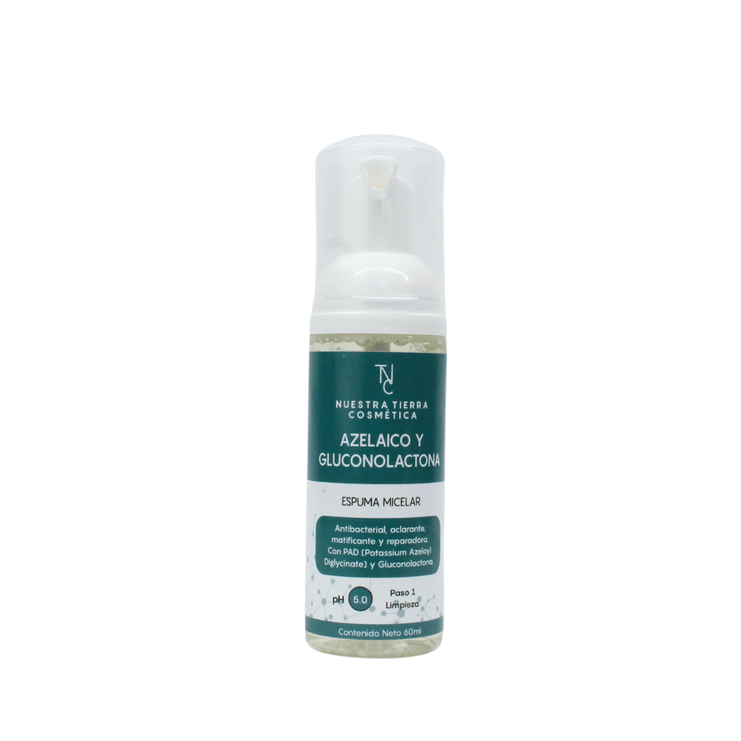 Espuma Micelar Azelaico y Gluconolactona - Nuestra Tierra Cosmética Ancestral