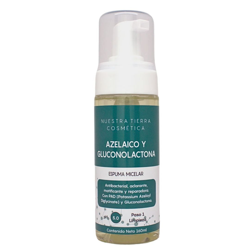 Espuma Micelar Azelaico y Gluconolactona - Nuestra Tierra Cosmética Ancestral