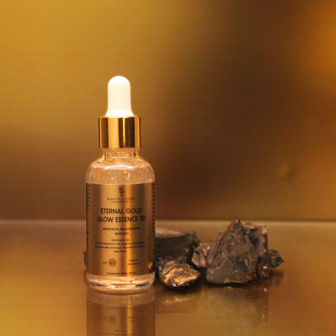 Eternal Gold Glow Essence 3D Serum Facial - Nuestra Tierra Cosmética Ancestral