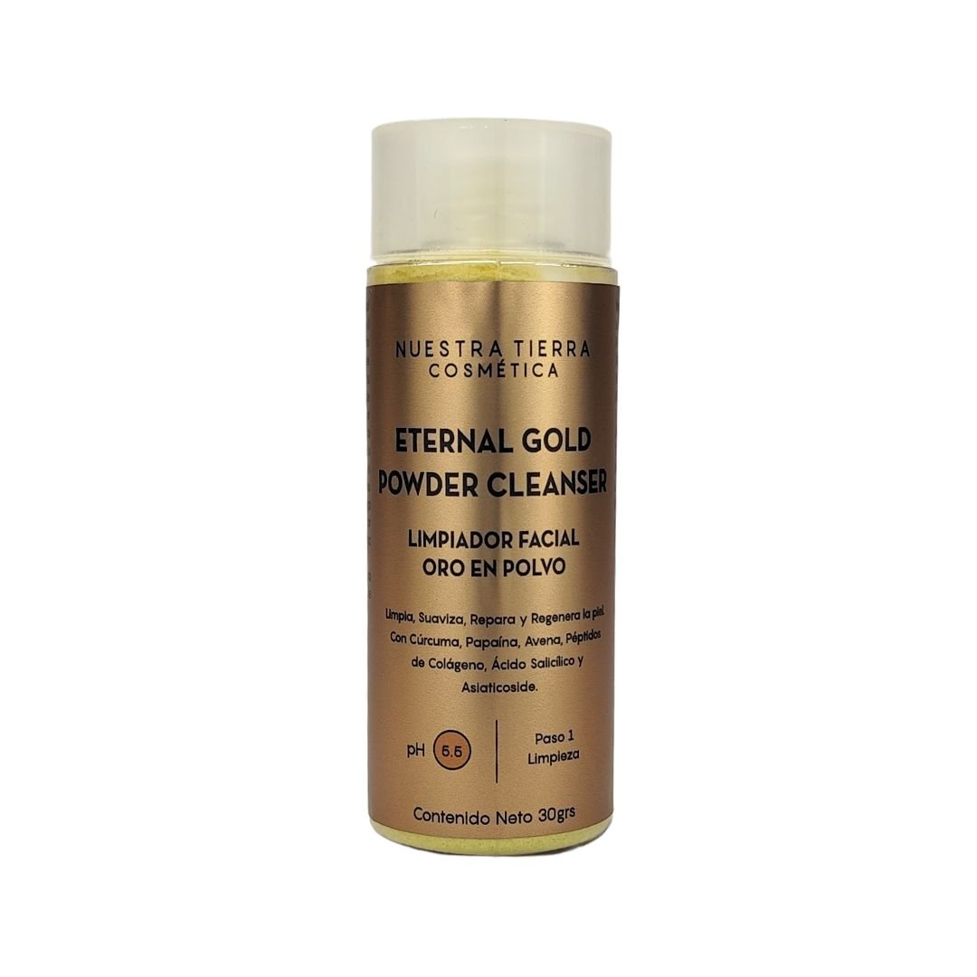 Eternal Gold Powder Cleanser - Limpiador Facial en Polvo - Nuestra Tierra Cosmética Ancestral