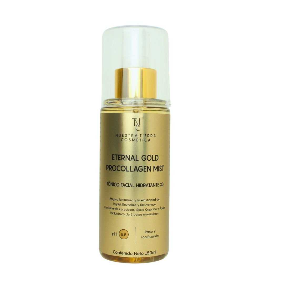 Eternal Gold Procollagen Mist - Tonico facial - Nuestra Tierra Cosmética Ancestral