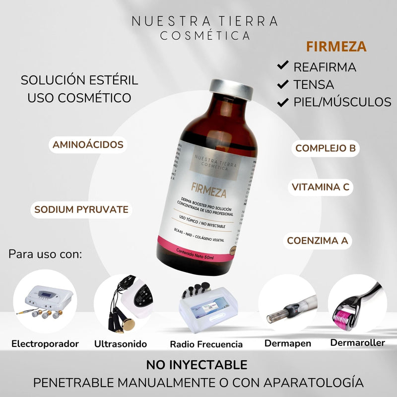 Firmeza Solucion Concentrada Reafirmante y Estimulante Muscular Vial - Nuestra Tierra Cosmética Ancestral