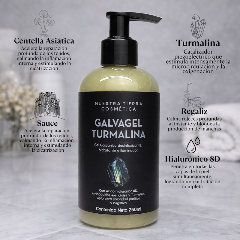 GalvaGel Turmalina Gel Galvánico Desintoxicante Limpieza Profunda - Nuestra Tierra Cosmética Ancestral