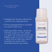 Glyco Gel Despigmentante Piel Clara con Acido Glicolico al 10% - Nuestra Tierra Cosmética Ancestral