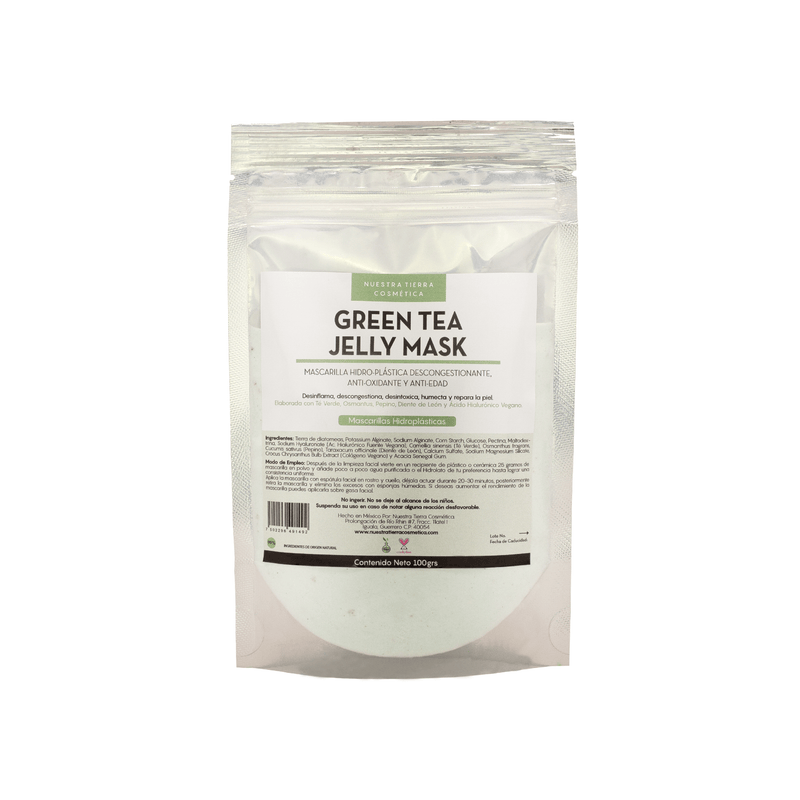 Green Tea Mascarilla Hidro - Plastica Descongestionante y Anti - Oxidante - Nuestra Tierra Cosmética Ancestral