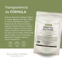 Green Tea Mascarilla Hidro - Plastica Descongestionante y Anti - Oxidante - Nuestra Tierra Cosmética Ancestral