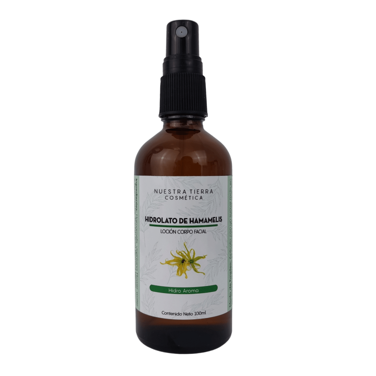 Hamamelis Hidrolato Tónico Facial y Corporal Astrigente - Nuestra Tierra Cosmética Ancestral