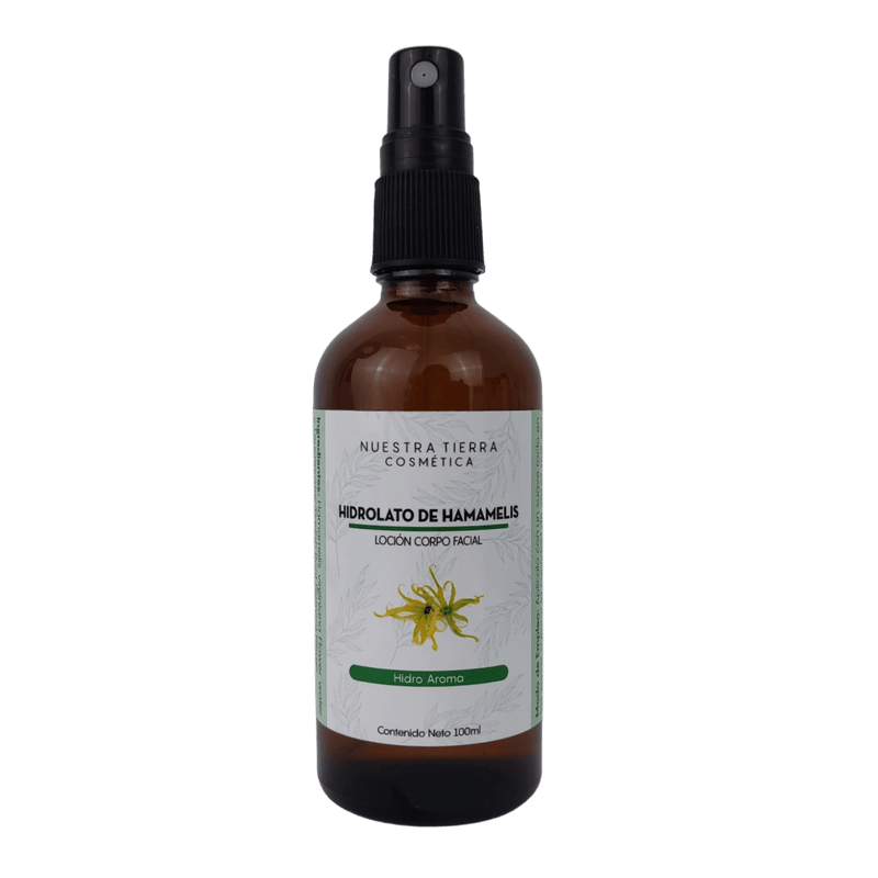Hamamelis Hidrolato Tónico Facial y Corporal Astrigente - Nuestra Tierra Cosmética Ancestral