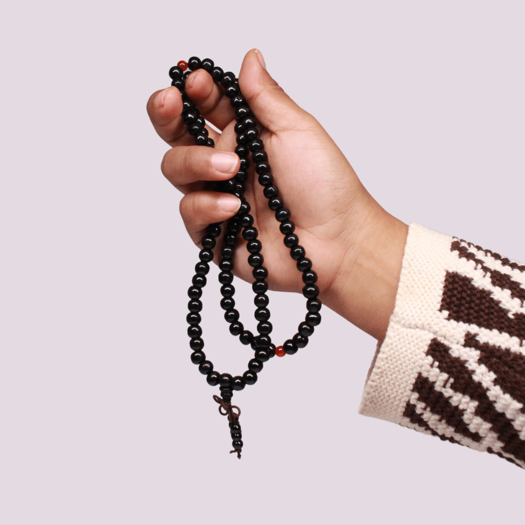 Japa Mala de 108 cuentas de madera de sándalo - Nuestra Tierra Cosmética Ancestral