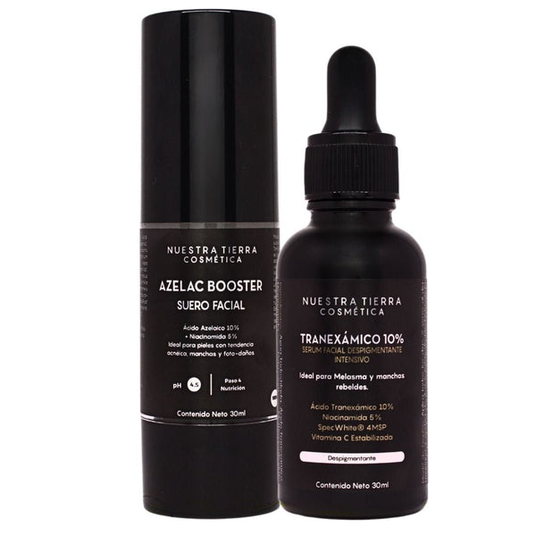 Kit Black Booster Azelaico 10% + Tranexamico 10% para Manchas Rebeldes - Nuestra Tierra Cosmética Ancestral