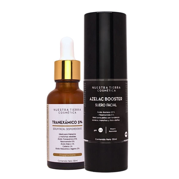 Kit Booster Azelaico 10% + Tranexamico 5% para Manchas Rebeldes - Nuestra Tierra Cosmética Ancestral