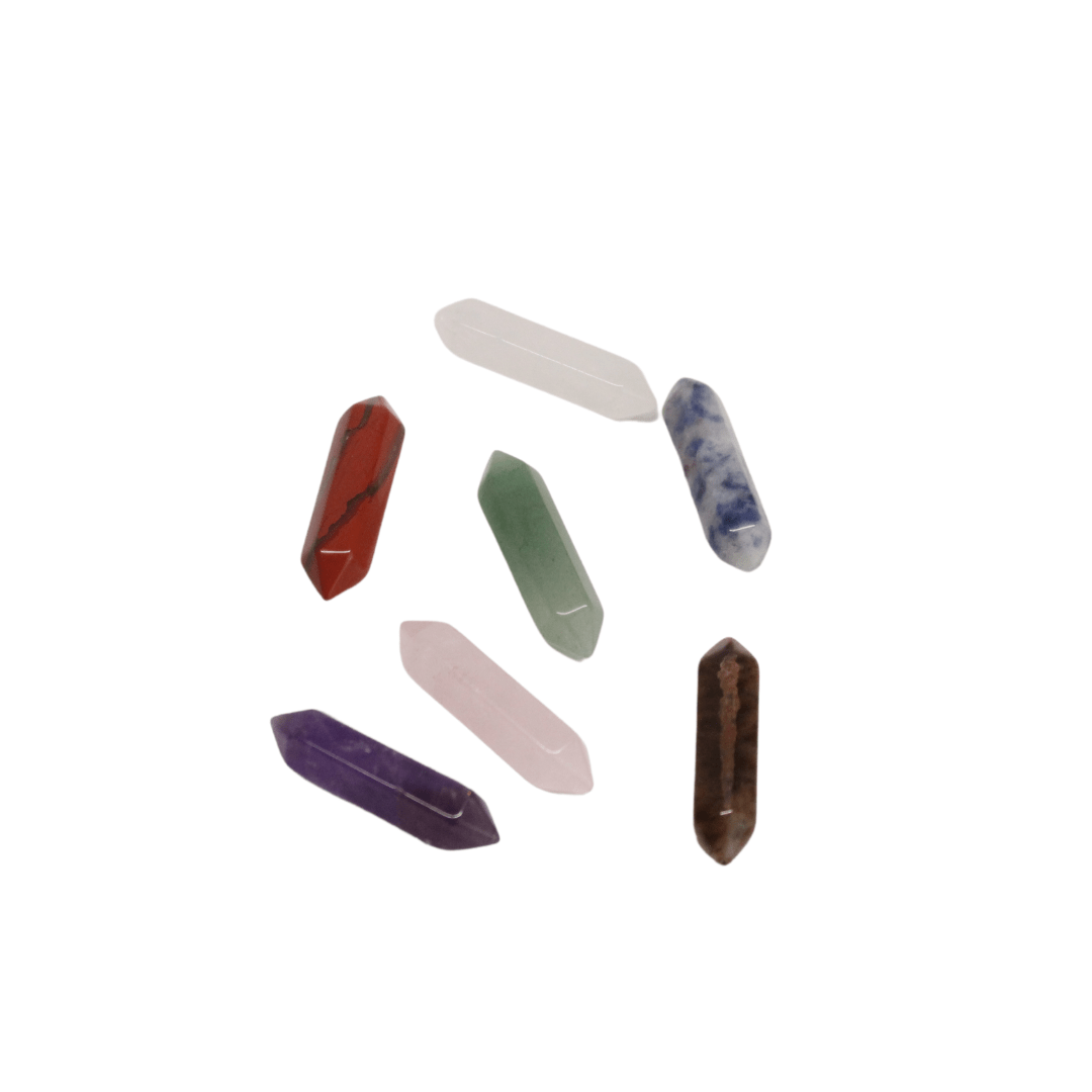 Kit de Puntas de Cuarzo 7 Chakras - Nuestra Tierra Cosmética Ancestral