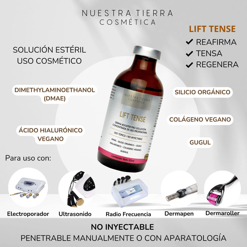 Lift Tense Solucion Concentrada Reafirmante y Tensora Vial - Nuestra Tierra Cosmética Ancestral