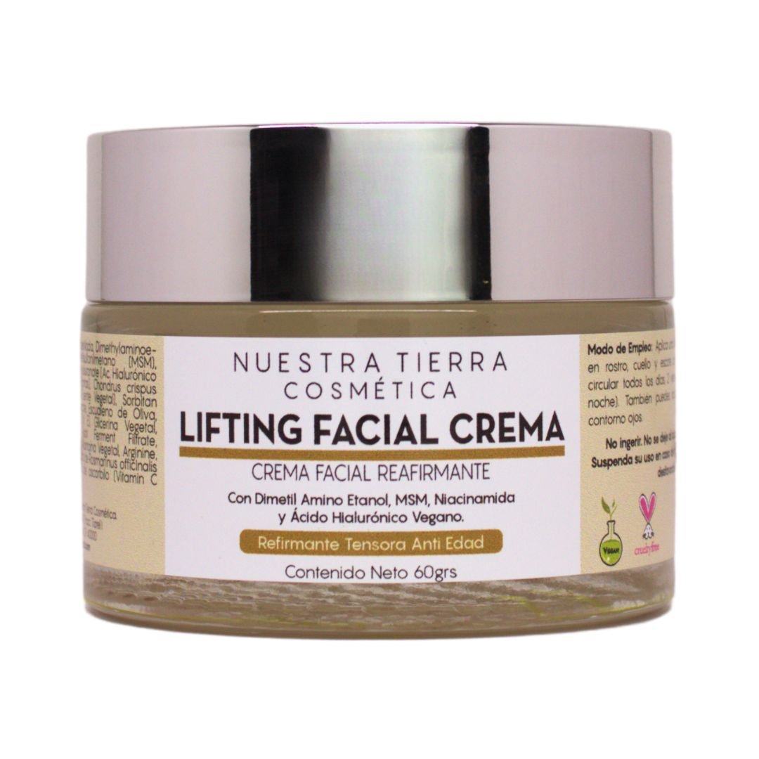 Lifting facial crema reafirmante y tensora - Nuestra Tierra Cosmética Ancestral