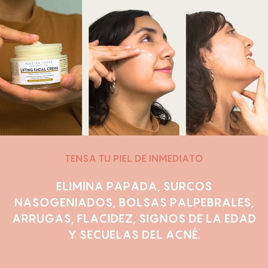 Lifting facial crema reafirmante y tensora - Nuestra Tierra Cosmética Ancestral