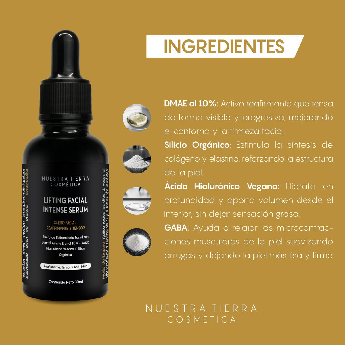 Lifting Facial Intense Serum - Nuestra Tierra Cosmética Ancestral