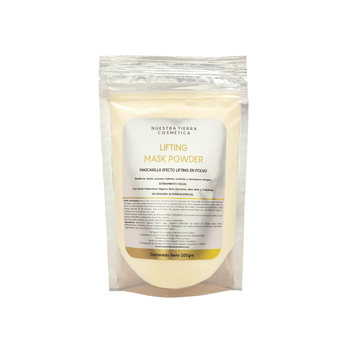 Lifting Mask Powder Mascarilla efecto Lifting - Nuestra Tierra Cosmética Ancestral