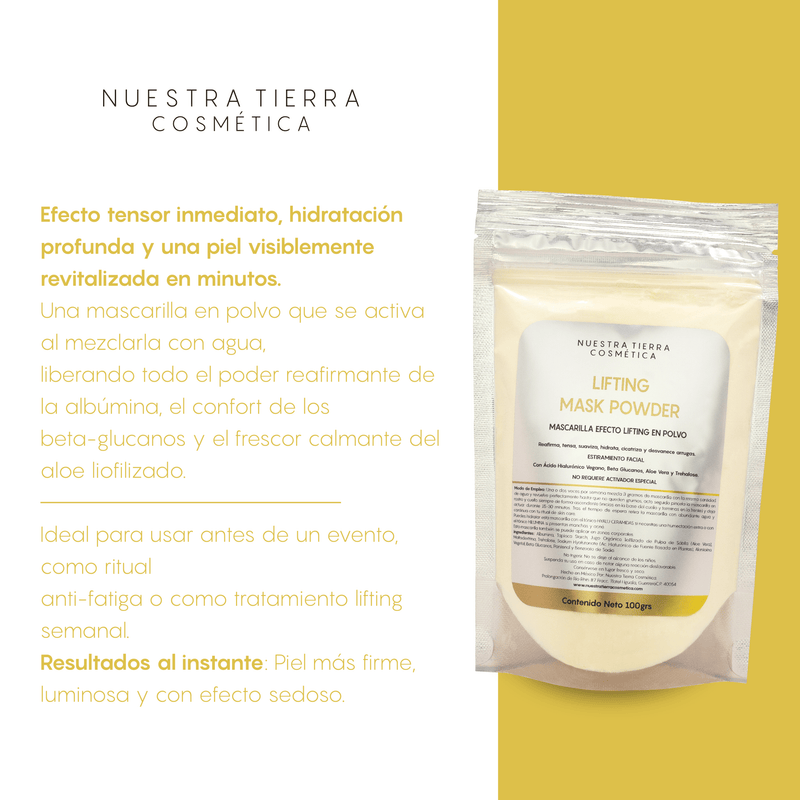 Lifting Mask Powder Mascarilla efecto Lifting - Nuestra Tierra Cosmética Ancestral