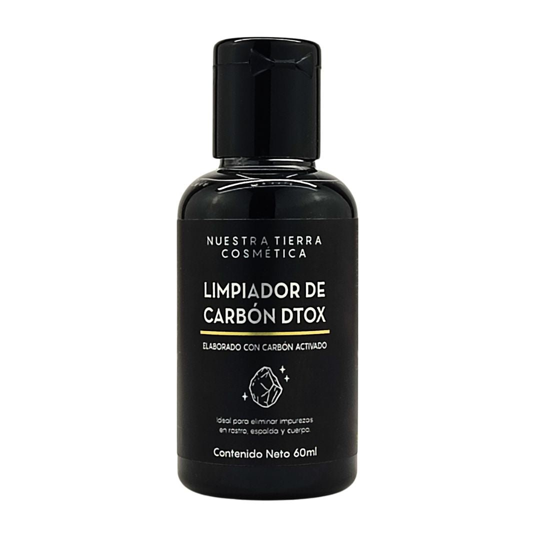 Limpiador de Carbon Dtox, Limpia, Purifica. 60ml - Nuestra Tierra Cosmética Ancestral