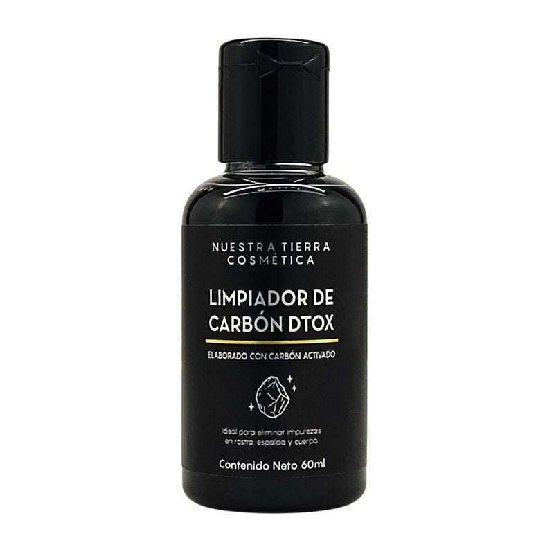 Limpiador de Carbon Dtox, Limpia, Purifica. 60ml - Nuestra Tierra Cosmética Ancestral