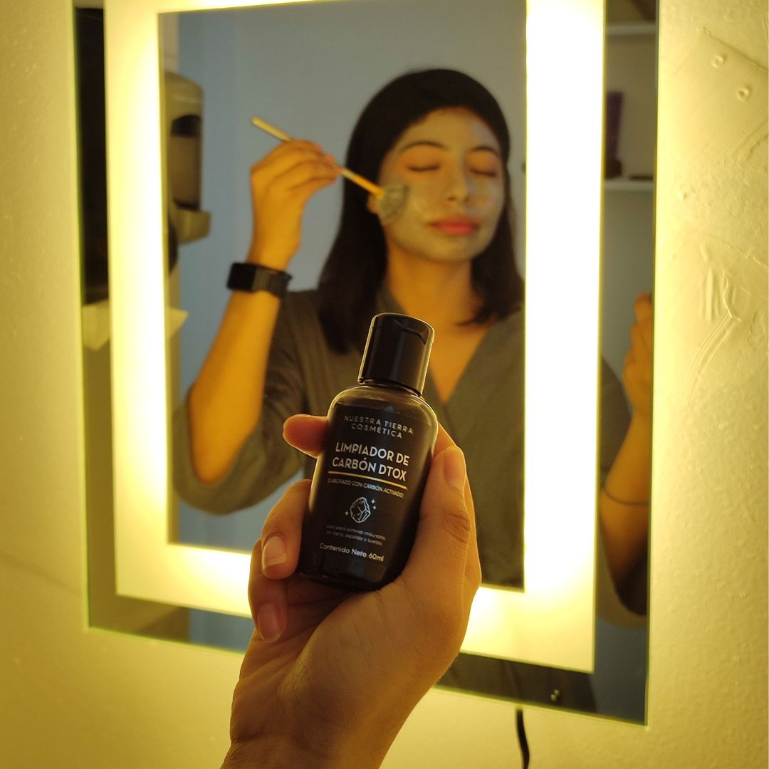 Limpiador de Carbon Dtox, Limpia, Purifica. 60ml - Nuestra Tierra Cosmética Ancestral