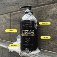 Limpiador de Carbón Dtox Renueva, Rescata y Purifica Rostro, Cuerpo y Cuero Cabelludo - Nuestra Tierra Cosmética Ancestral