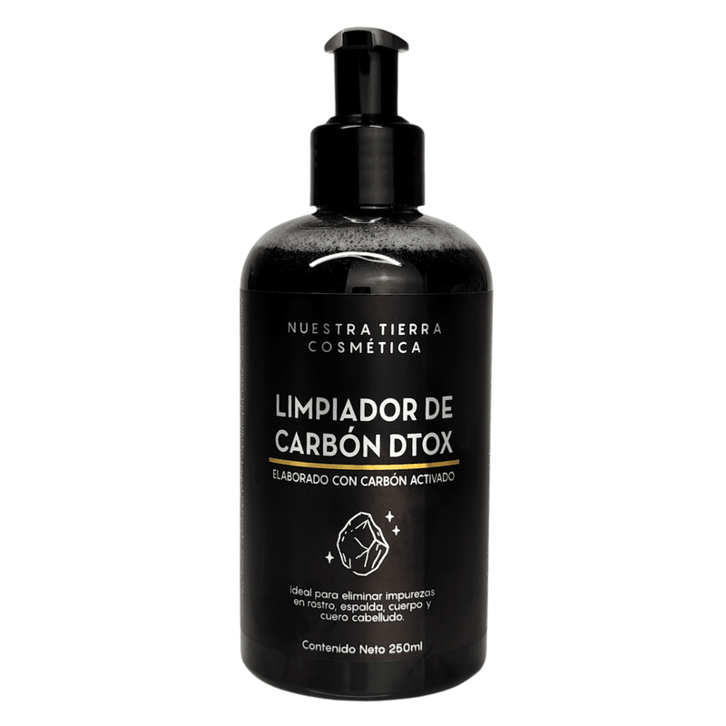 Limpiador de Carbón Dtox Renueva, Rescata y Purifica Rostro, Cuerpo y Cuero Cabelludo - Nuestra Tierra Cosmética Ancestral