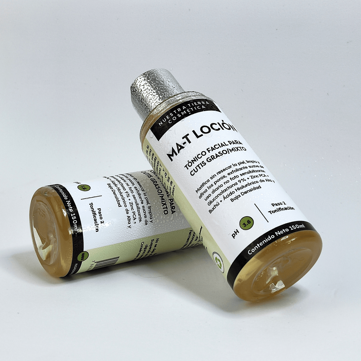Ma - T Locion Matificante y exfoliante suave para cutis Graso/Mixto - Nuestra Tierra Cosmética Ancestral