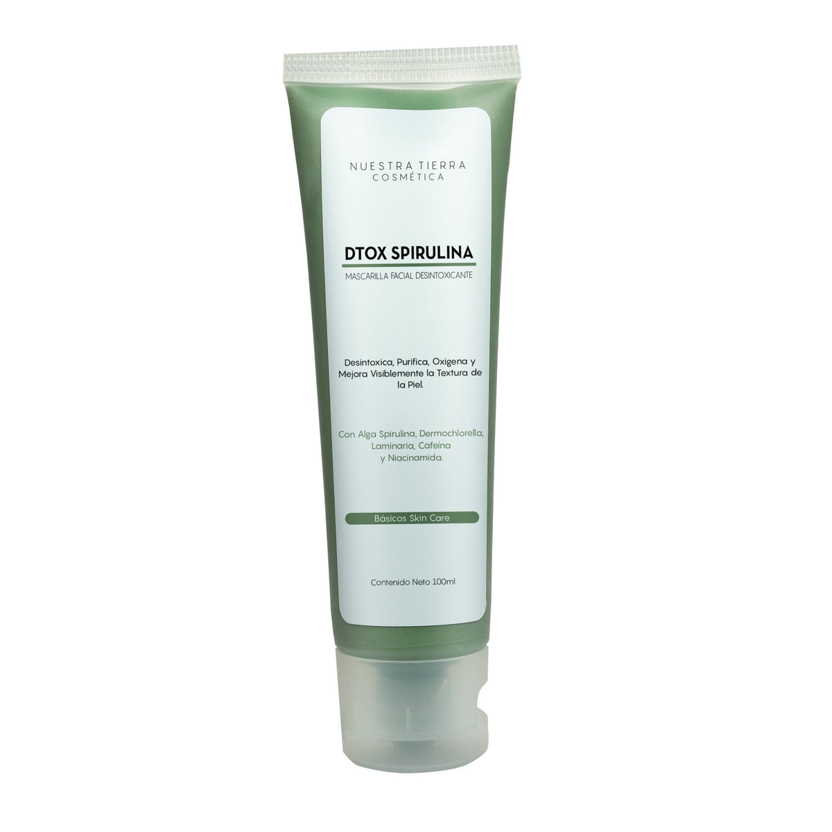 Mascarilla Dtox Spirulina - Nuestra Tierra Cosmética Ancestral