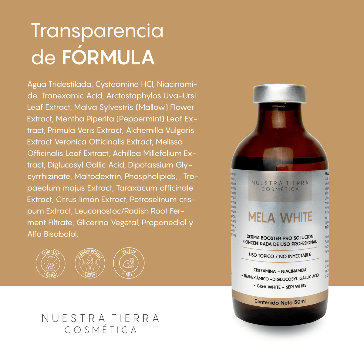 Mela White - Vial despigmentante - Nuestra Tierra Cosmética Ancestral