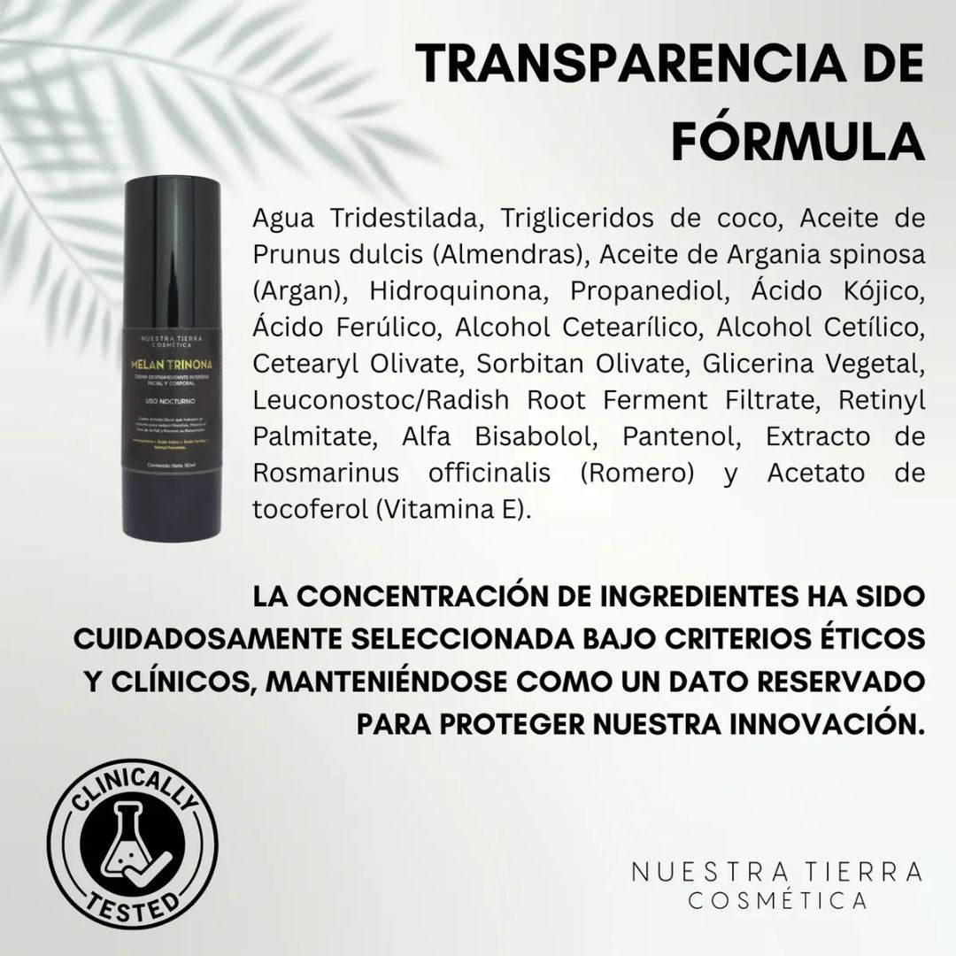 MelanTrinona Crema Despigmentante Intensiva - Nuestra Tierra Cosmética Ancestral