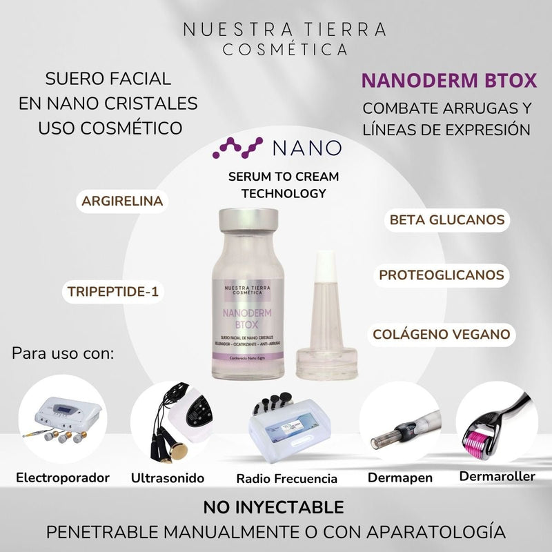 Nano Cristales Btox Anti - Arrugas efecto Botox like - Nuestra Tierra Cosmética Ancestral