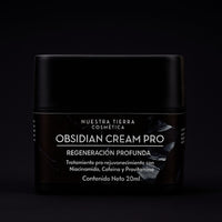 Obsidian Cream Pro 20ml espátula incluida - Nuestra Tierra Cosmética Ancestral