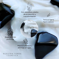 Obsidian Cream Pro 20ml espátula incluida - Nuestra Tierra Cosmética Ancestral