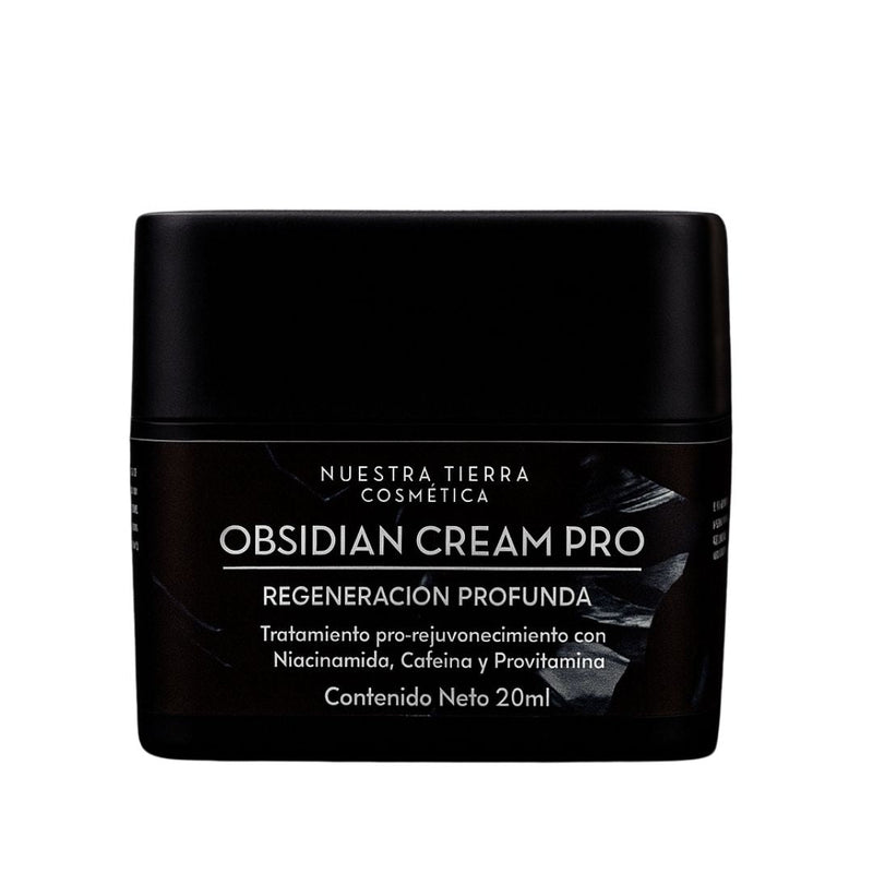 Obsidian Cream Pro 20ml espátula incluida - Nuestra Tierra Cosmética Ancestral