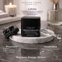 Obsidian Cream Pro 20ml espátula incluida - Nuestra Tierra Cosmética Ancestral