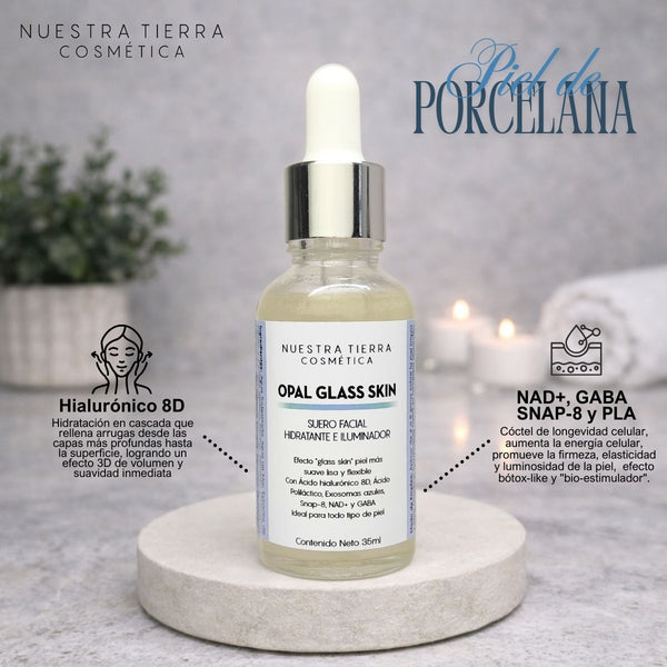 Opal Glass Skin Suero Piel de Porcelana - Nuestra Tierra Cosmética Ancestral