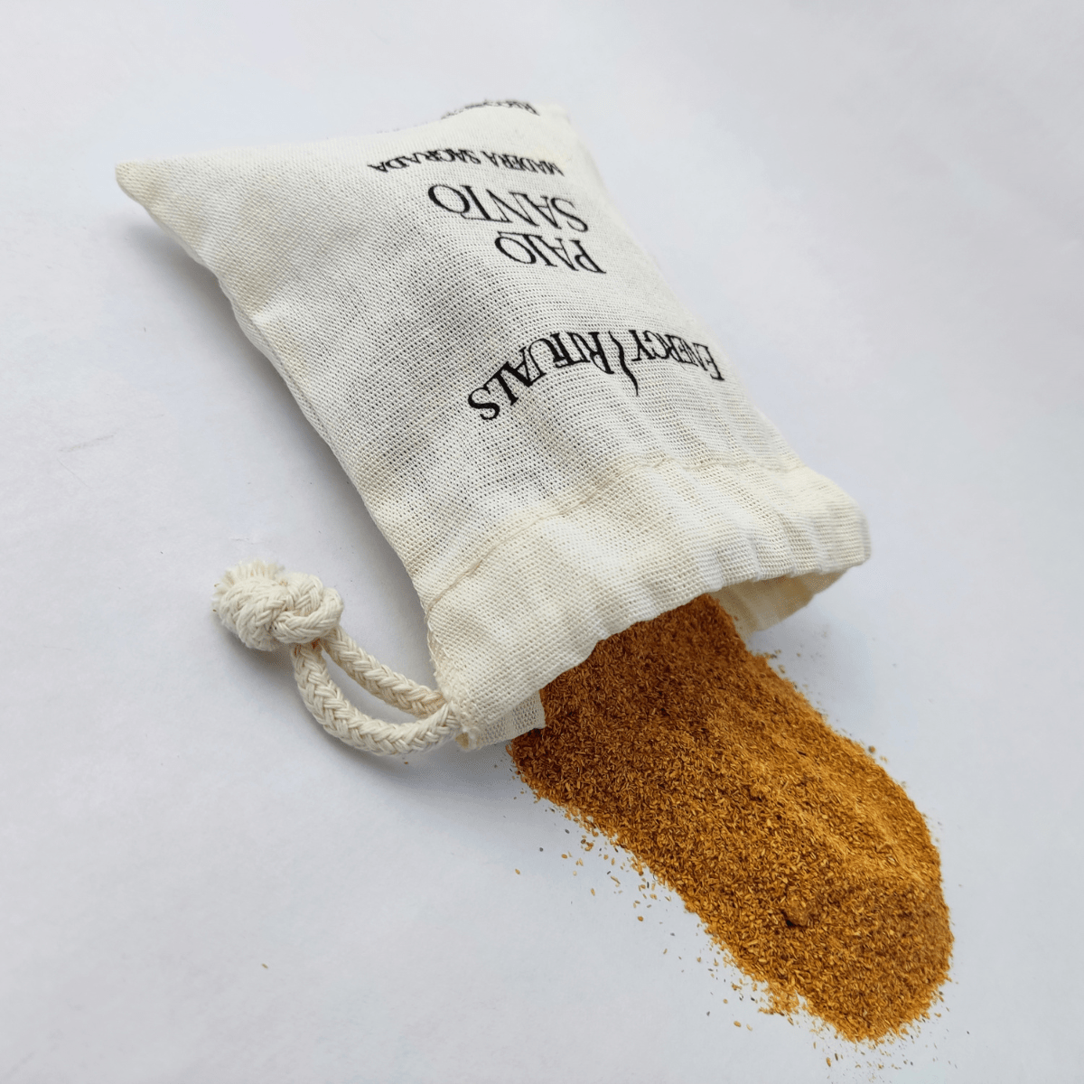 Palo Santo en Polvo 50grs con Morral de Manta - Nuestra Tierra Cosmética Ancestral
