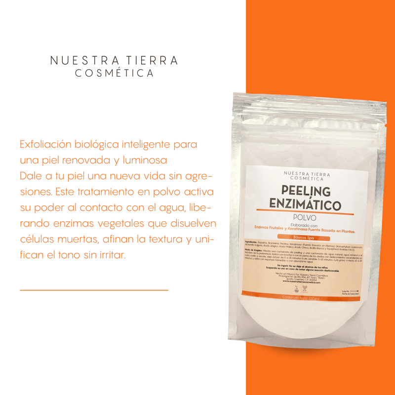 Peeling Enzimatico en Polvo Ideal para pieles sensibles y Dermapen - Nuestra Tierra Cosmética Ancestral